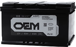 АКБ OEM AGM 6ст-95 (о.п.) 850А 353*175*190 (59520)