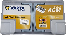 АКБ VARTA Dynamic AGM 6ст-80 (о.п.) 800А 315*175*190 (A6) 580 901 080