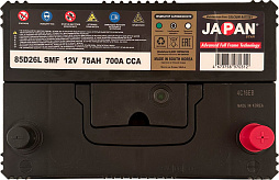 АКБ JAPAN STAR Asia 6ст-75 (о.п.) 700А 259*175*220 (85D26L SMF)