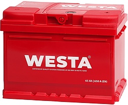 АКБ WESTA 6ст-65 (о.п.) 650А 242*175*175 (SMF56638) низк. Турция