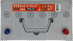 АКБ TITAN Asia EFB 6ст-100 (о.п.) 850А 304*175*223