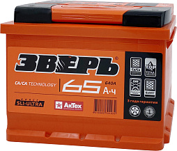 АКБ ЗВЕРЬ 6ст-65 (п.п.) 640А 242*175*190