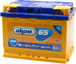 АКБ AKOM 6ст-65 (о.п.) 600А 242*175*190 