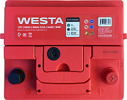 АКБ WESTA 6ст-50 (о.п.) 500А 207*175*175 (54321 SMF) низк.
