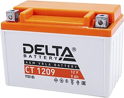 АКБ DELTA CT 12V 6ст-9 (CT 1209) (п.п.) 135А 152*87*107