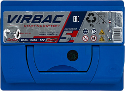 АКБ VIRBAC 6ст-60 (п.п.) 640А 242*175*190